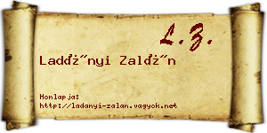 Ladányi Zalán névjegykártya